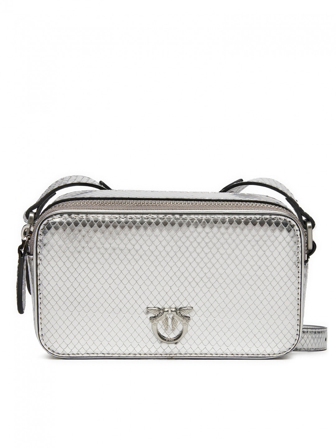 PINKO Kabelka Camera Case AI 24-25 PLTT 102810 A1VG Stříbrná